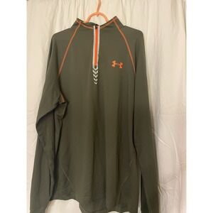 Under Armour Mens NFL Combine Authentic Quarter Zip Pullover XL Green